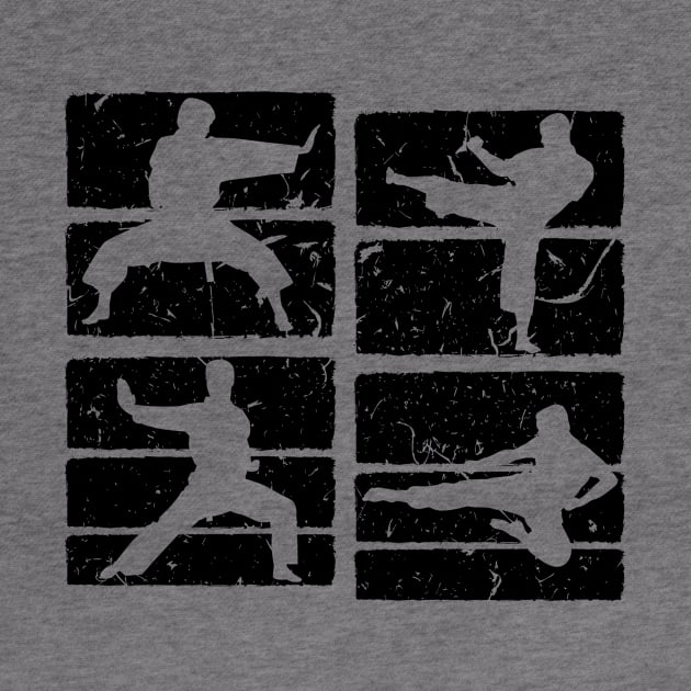 Karate Silhouette Taekwondo Kick Martial Arts by Humbas Fun Shirts